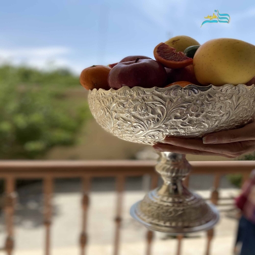 میوه خوری با بالاترین درجه خلوص و آبکاری روکش نقره، با ثبات رنگ بالا و ماندگار- هنرظریف