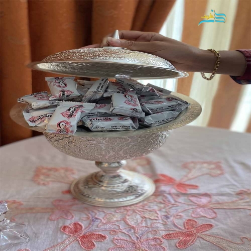 گز خوری با زیر ساخت مس و برنج، روکش نقره با ثبات رنگ بسیار بالا