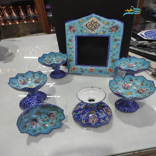هفت سین میناکاری(پرداز) از جنس مس لعاب شده با متریال عالی ضد خش و حرارت بالا