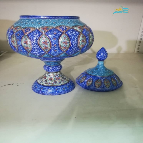 شکلات خوری میناکاری مناسب استفاده در منزل و محل کار، لعاب کاری شده و با دوام - هنرظریف