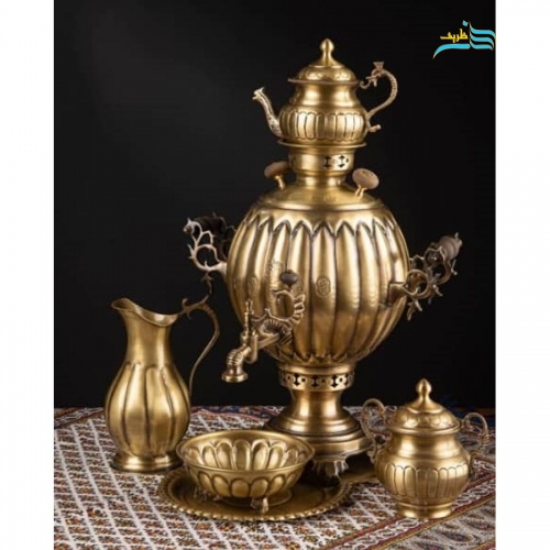 سماور زغالی 6 لیتری برنجی با جنس برنج اعلاء با ضمانت نامه