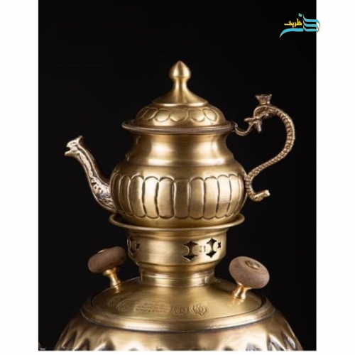 سماور زغالی 6 لیتری برنجی با جنس برنج اعلاء با ضمانت نامه
