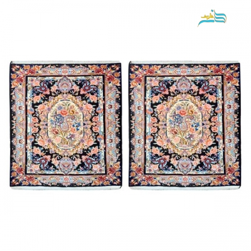 رومیزی یا دیوارکورب تزئینی جنس پشم مرینوس و ابریشم با گره ترکی و کیفیت بافت بالا - هنرظریف