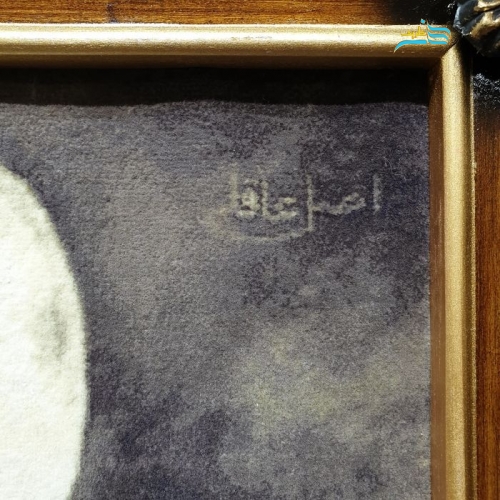 تابلو فرش دستبافت تبریز، زن و قوها، جنس کلک و ابریشم اثر استاد عاقلی