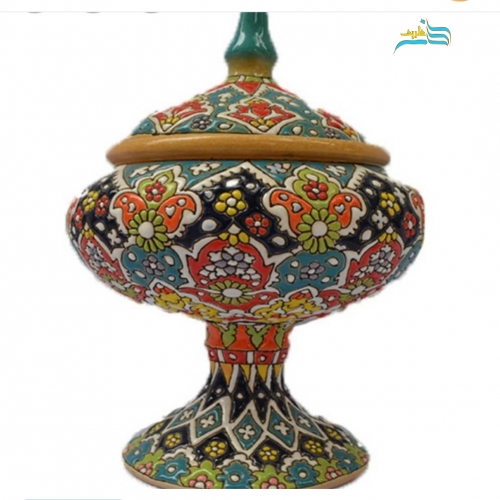 آجیل خوری سفالی میناکاری کاملاً کاربردی و قابل شستشو با کیفیت عالی