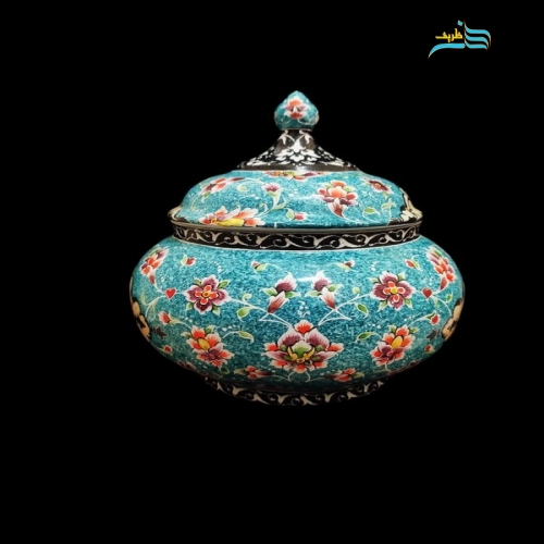 قندان مسی میناکاری (نقاشی دست) سنگین وزن کیفیت عالی