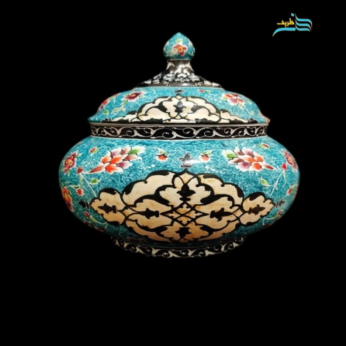 قندان مسی میناکاری (نقاشی دست) سنگین وزن کیفیت عالی - هنرظریف