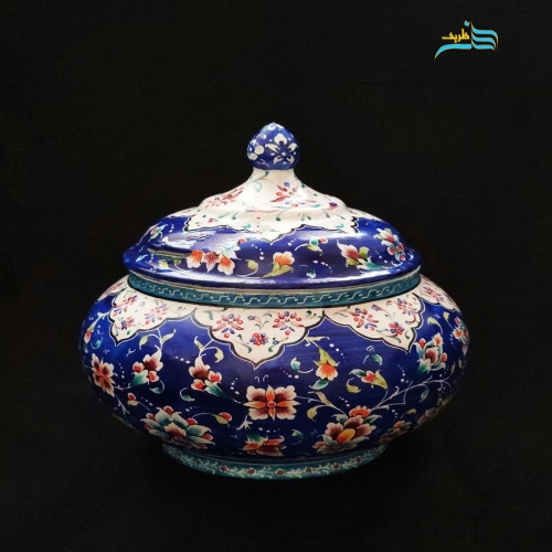 قندان مسی میناکاری طراحی سنتی با زیر ساخت سنگین و با کیفیت