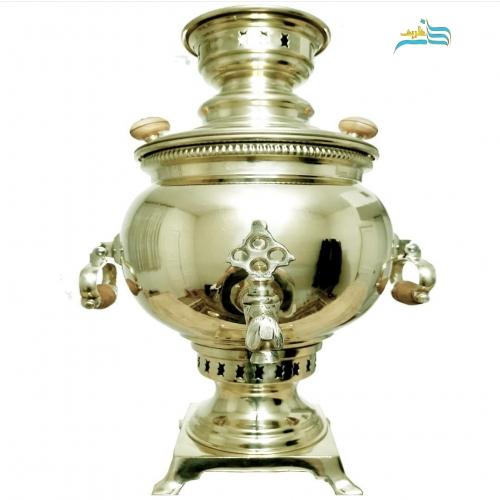سماور زغالی 6 لیتری ساده دسته بخواب به صورت تکی و فاقد سرویس با کیفیت بالا درجه 1 - هنرظریف