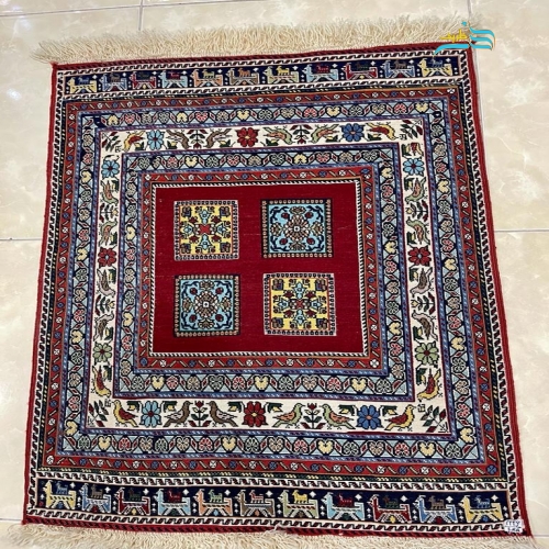 گلیم دستبافت جدید سیرجان مناسب کف اتاق و تابلو فرش با رنگ طبیعی درجه 1 با کیفیت - هنرظریف