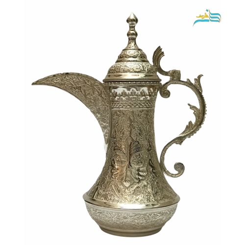 قهوه جوش آبکاری نقره ساخته شده از ورق ضخیم برنج آبکاری نقره با کیفیت بالا درجه 1 - هنرظریف