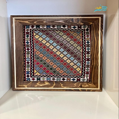 تابلو گلیمی دستباف سیرجان با چوب روس و رنگ طبیعی درجه 1 و با کیفیت بالا تضمینی