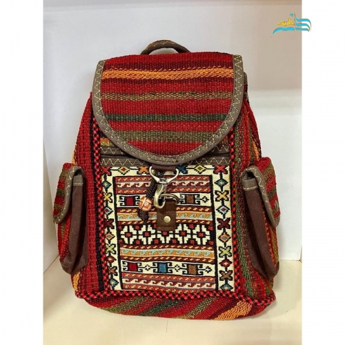 کوله کوچک تمام گلیمی دستبافت سیرجان استفاده شده از مواد درجه 1 با کیفیت - هنرظریف