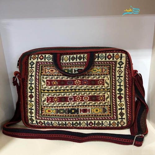 کیف دوشی کوچک تمام گلیمی دستبافت سیرجان کیفیت بالا و رنگ طبیعی درجه 1 با کیفیت - هنرظریف