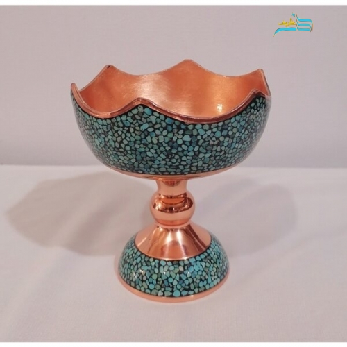 آجیل خوری فیروزه کوبی مدل دالبری کد ۱۰۰۴ رنگ بدنه مسی با کیفیت و با دوام بالا