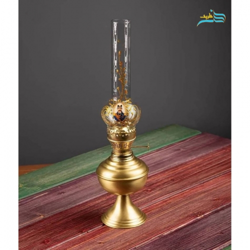 سرویس سماور زغالی 6 لیتری برنجی ورق ضخیم با چایخوری و چراغ سنتی