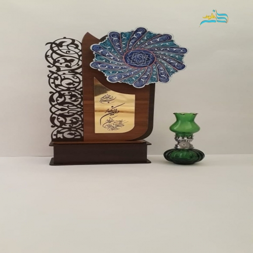 جا خودکاری رومیزی مس و چوب با قابلیت درج لوگو