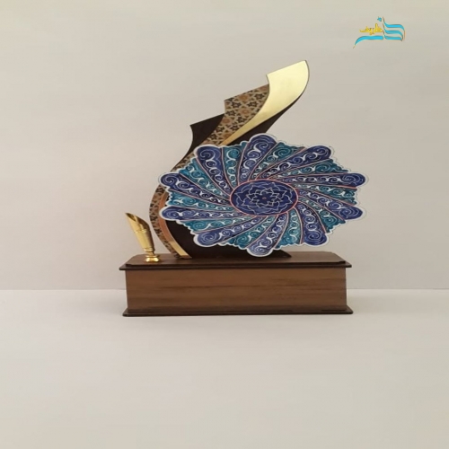 جا خودکاری رومیزی مس و چوب با قابلیت درج لوگو - هنرظریف