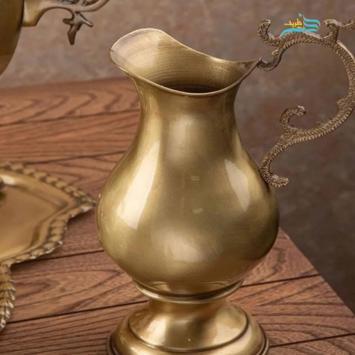 سرویس سماور زغالی سنگین وزن 6 لیتری شش ضلعی، دسته ماهی