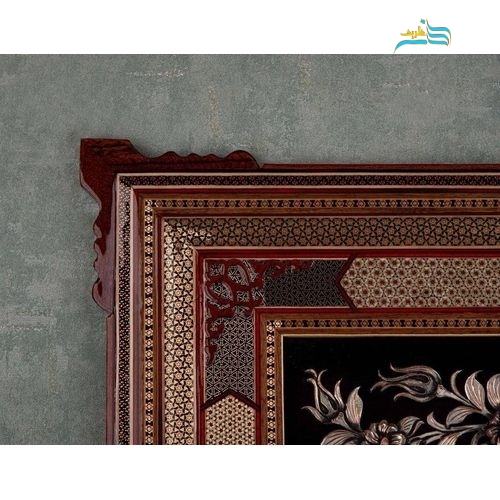 تابلو قلمزنی مسی نقش برجسته، 103 در 63 سانتیمتر، سیاه قلم