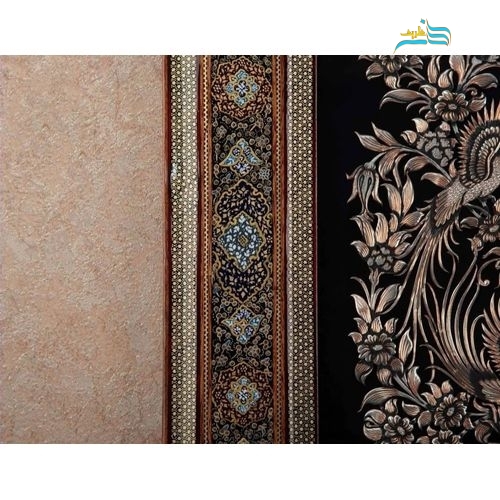 تابلو قلمزنی دست اعلاء مسی، 67 در 107 سانتیمتر با قاب خاتم