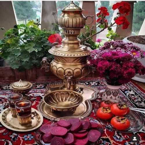 سرویس سماور برنجی 6 لیتری نانو شده رنگ ثابت - هنرظریف