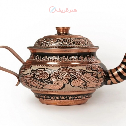 قوری مسی نقره کوب