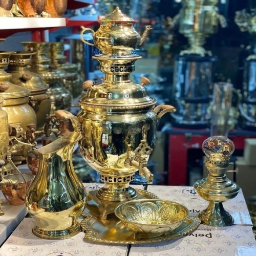 سرویس سماور برنجی 6 لیتری - هنرظریف