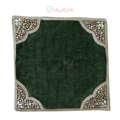 کاور کوسن سنگ دوزی روی پارچه مخمل - هنرظریف