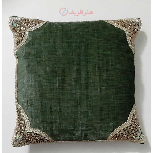 کاور کوسن سنگ دوزی روی پارچه مخمل قابل شستشو
