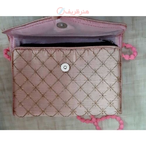 کیف دوشی زنانه سوزندوزی ساتن با آستری با کیفیت