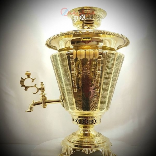 سماور زغالی مدل تراش جدید (۸لیتری) طرح آئینه دار انحصاری
