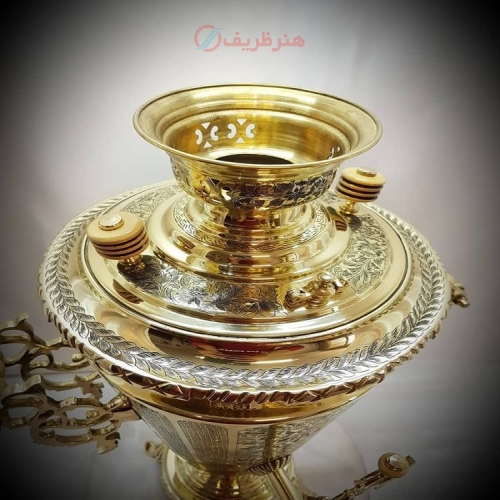 سماور زغالی مدل تراش جدید (۸لیتری) طرح آئینه دار انحصاری