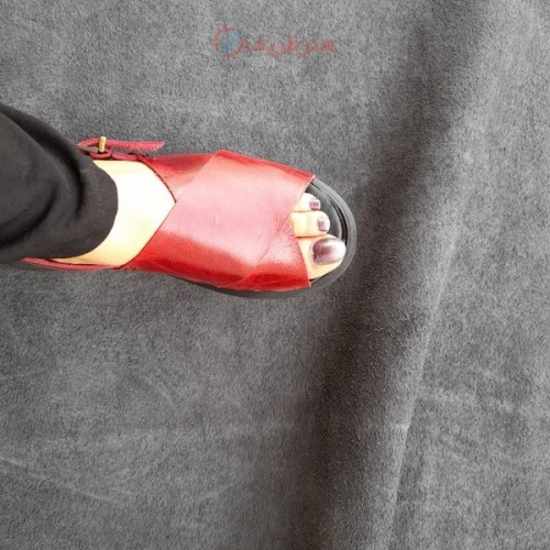 صندل زنانه چرمی دست دوز چرم طبیعی گاوی با کیفیت