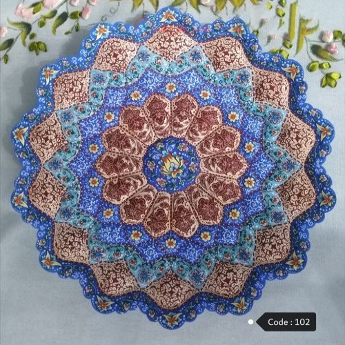 بشقاب دکوری میناکاری