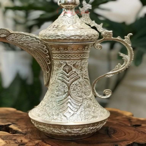 دله عربی لوکس برنجی با روکش نقره کوره ای و رنگ ثابت