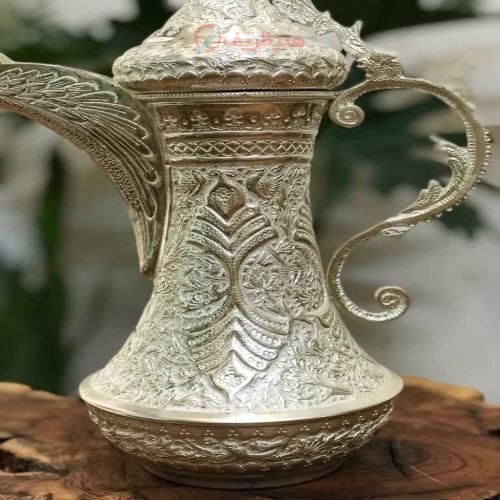 دله عربی لوکس برنجی با روکش نقره کوره ای و رنگ ثابت