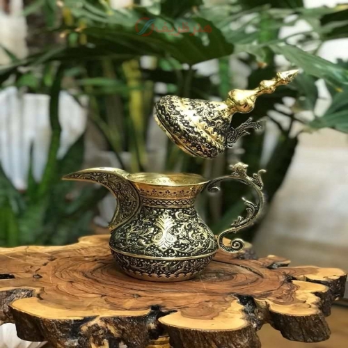 دله عربی برنجی سنگین وزن با طراحی خاص
