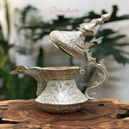 دله عربی برنجی قلمزنی سنگین وزن با طراحی خاص