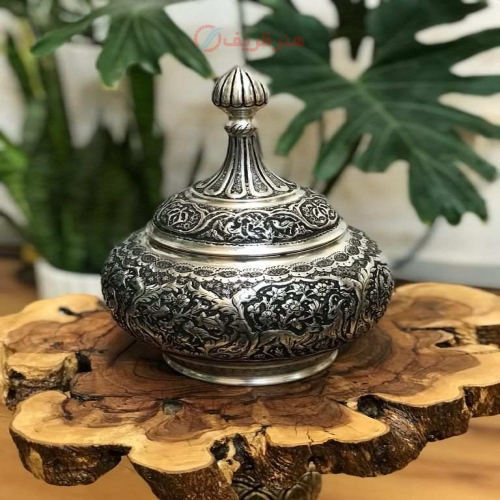 گزخوری قلم زنی 31 سانتی قلم گل و مرغ و خطوط اسلیمی - هنرظریف