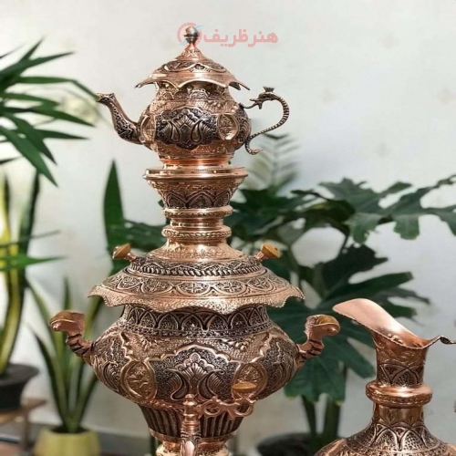 سرویس کامل سماور زغالی ۶ لیتری جدید - هنرظریف
