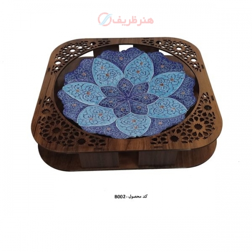 بشقاب میناکاری مسی
