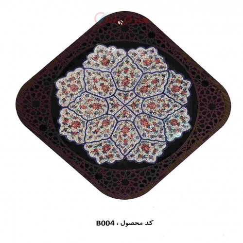 بشقاب مسی میناکاری