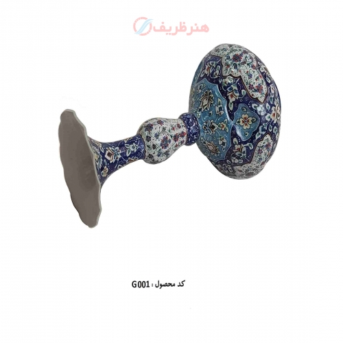گلدان میناکاری فانتزی گو کراواتی مسی لعاب شده
