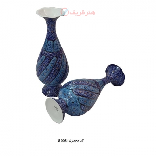 گلدان 25 سانتی صراحی مسی لعاب دار