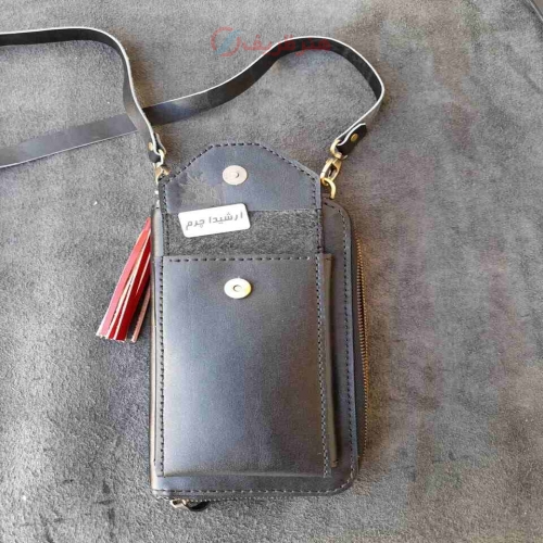 کیف دست دوز دوشی چرمی