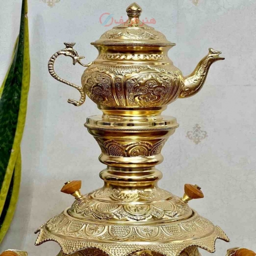 سرویس سماور زغالی 5 لیتری اعیانی با قابلیت برقی سازی