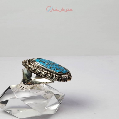 انگشتر مردانه نقره فیروزه نیشابور