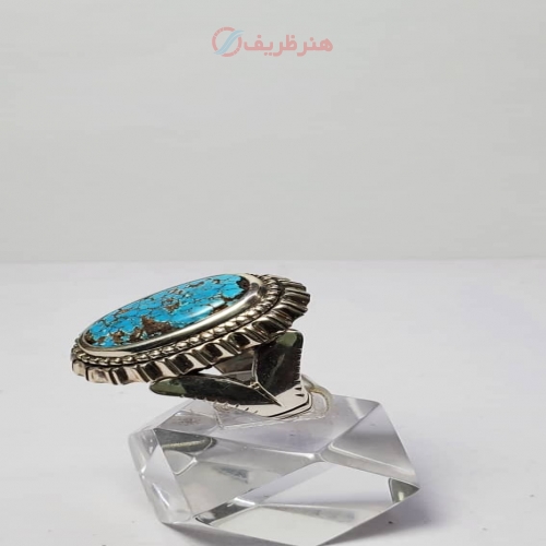 انگشتر مردانه فیروزه نیشابوری رکاب نقره