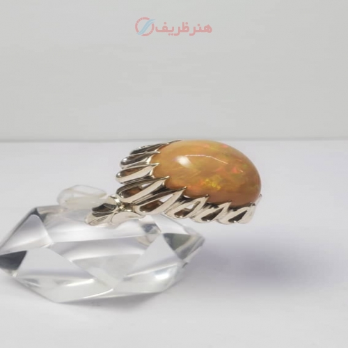 انگشتر اوپال اتیوپی تراش اشکی